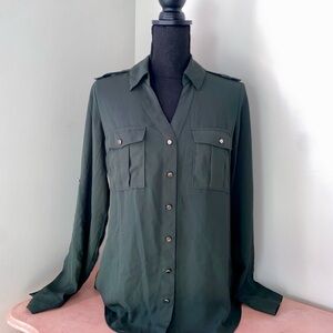Express Olive Green Shirt